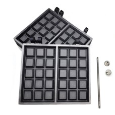 Krampouz Brussels Waffle Cast Iron Plate Kit 5x3 Krampouz Brussels Waffle Cast Iron Plate Kit 5x3